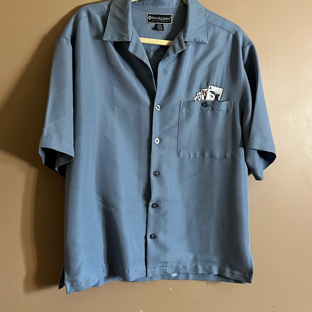 😄Card sharks poker player vacation style shirt. B7
